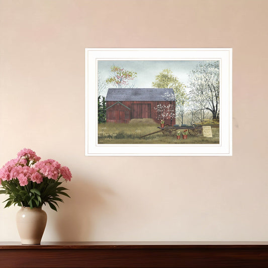 Flower Wagon 2 White Framed Print Wall Art - Homeroots