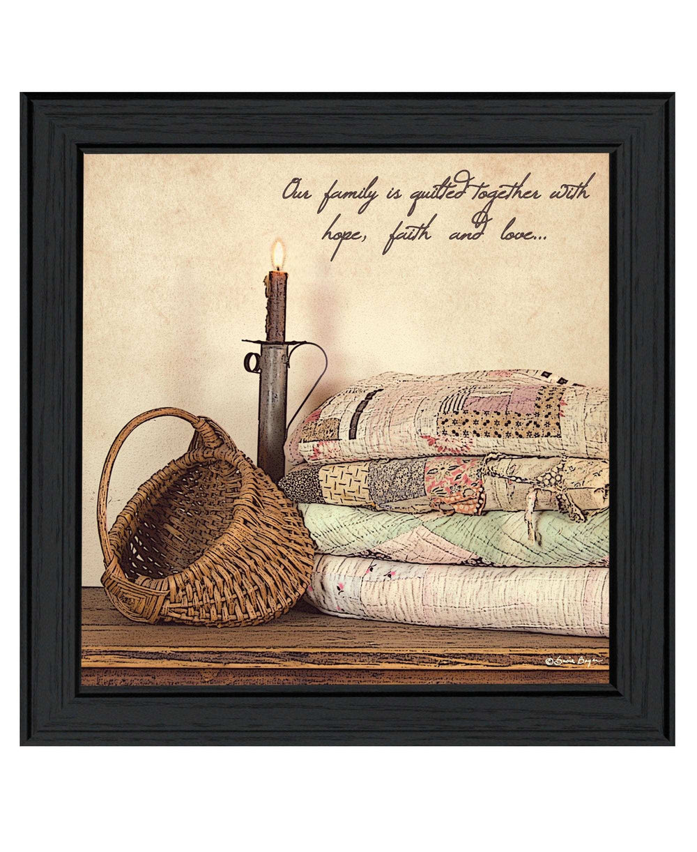 Quilted Together 2 Black Framed Print Wall Art - Homeroots - Flyclothing LLC