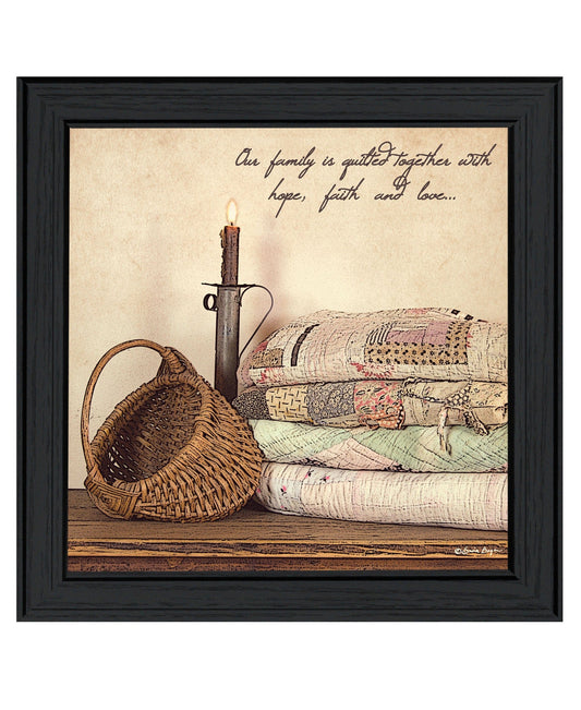 Quilted Together 2 Black Framed Print Wall Art - Homeroots
