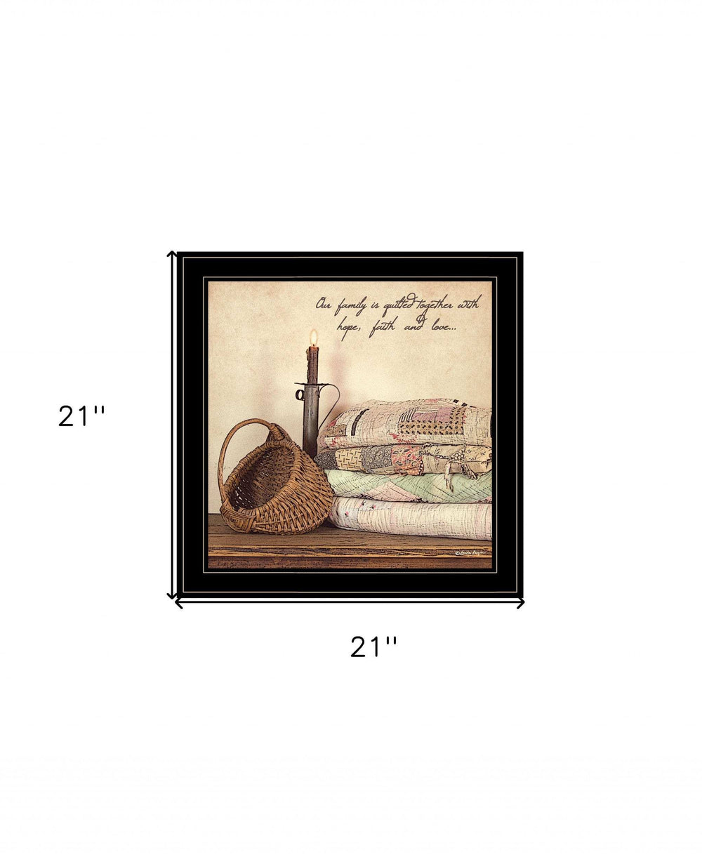 Quilted Together 3 Black Framed Print Wall Art - Homeroots - Flyclothing LLC