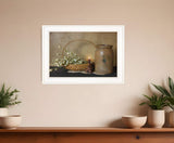 Basket of Flowers 1 White Framed Print Wall Art - Homeroots - Flyclothing LLC