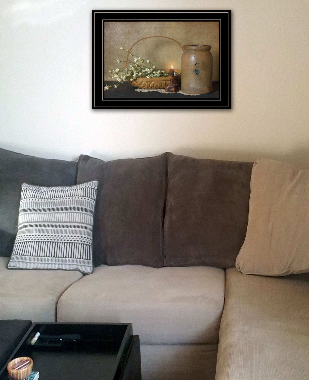 Basket of Flowers 2 Black Framed Print Wall Art - Homeroots - Flyclothing LLC