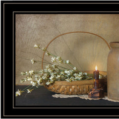 Basket of Flowers 2 Black Framed Print Wall Art - Homeroots