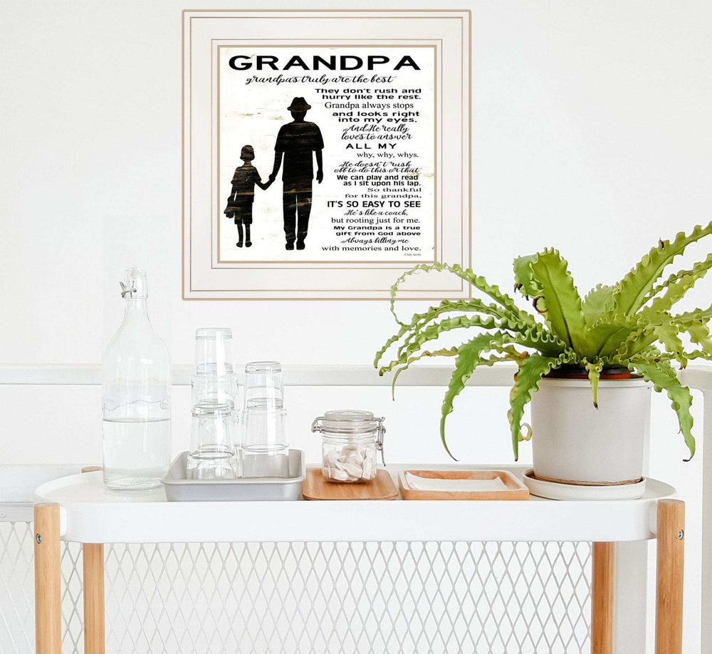 My Grandpa is the Best 2 White Framed Print Wall Art - Homeroots - Flyclothing LLC