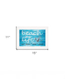 Beach Life 1 White Framed Print Wall Art - Homeroots - Flyclothing LLC