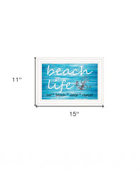 Beach Life 1 White Framed Print Wall Art - Homeroots
