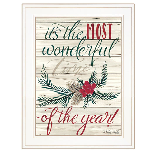 The Most Wonderful Time 1 White Framed Print Wall Art - Homeroots