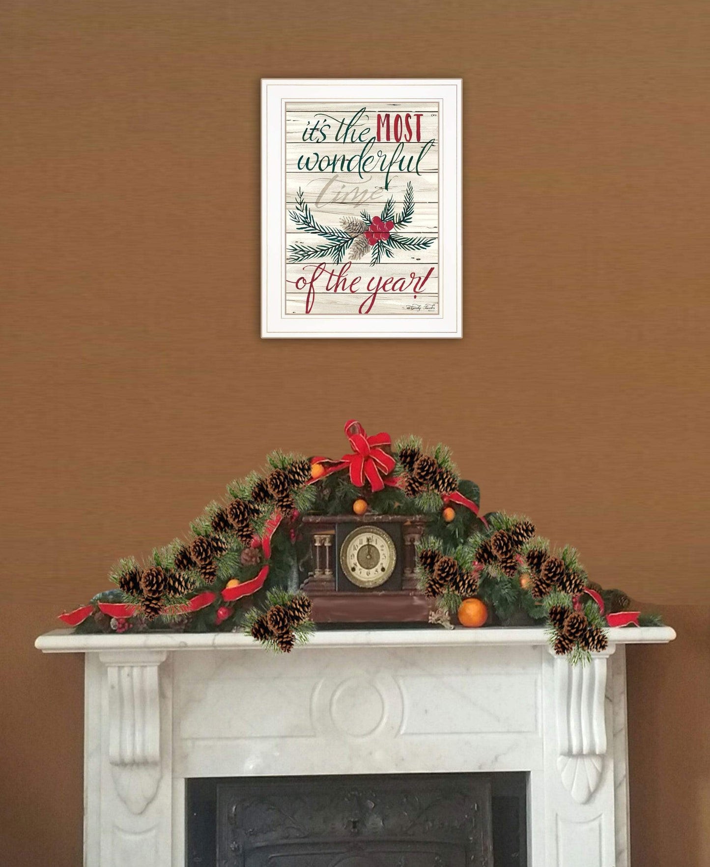 The Most Wonderful Time 1 White Framed Print Wall Art - Homeroots - Flyclothing LLC