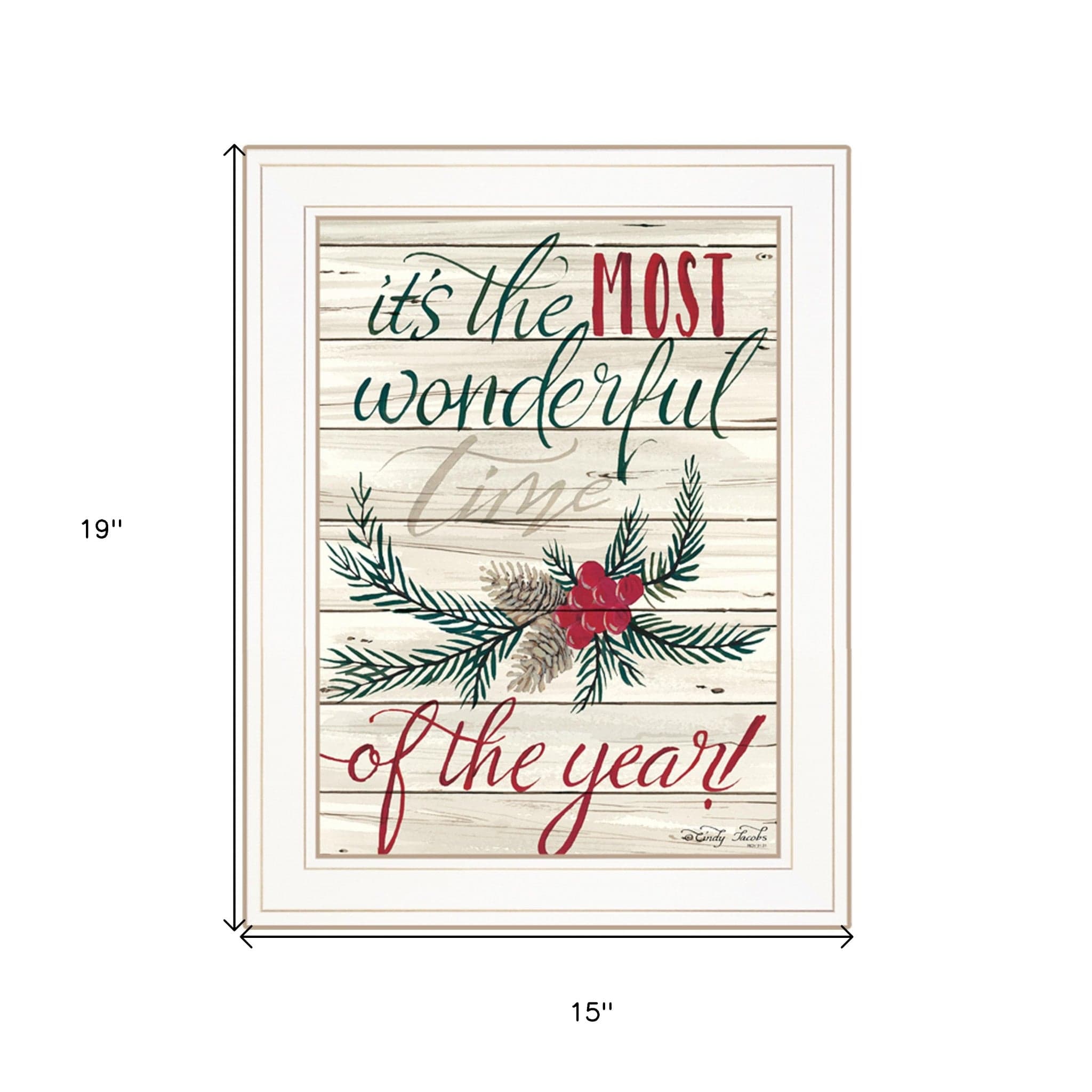 The Most Wonderful Time 1 White Framed Print Wall Art - Homeroots