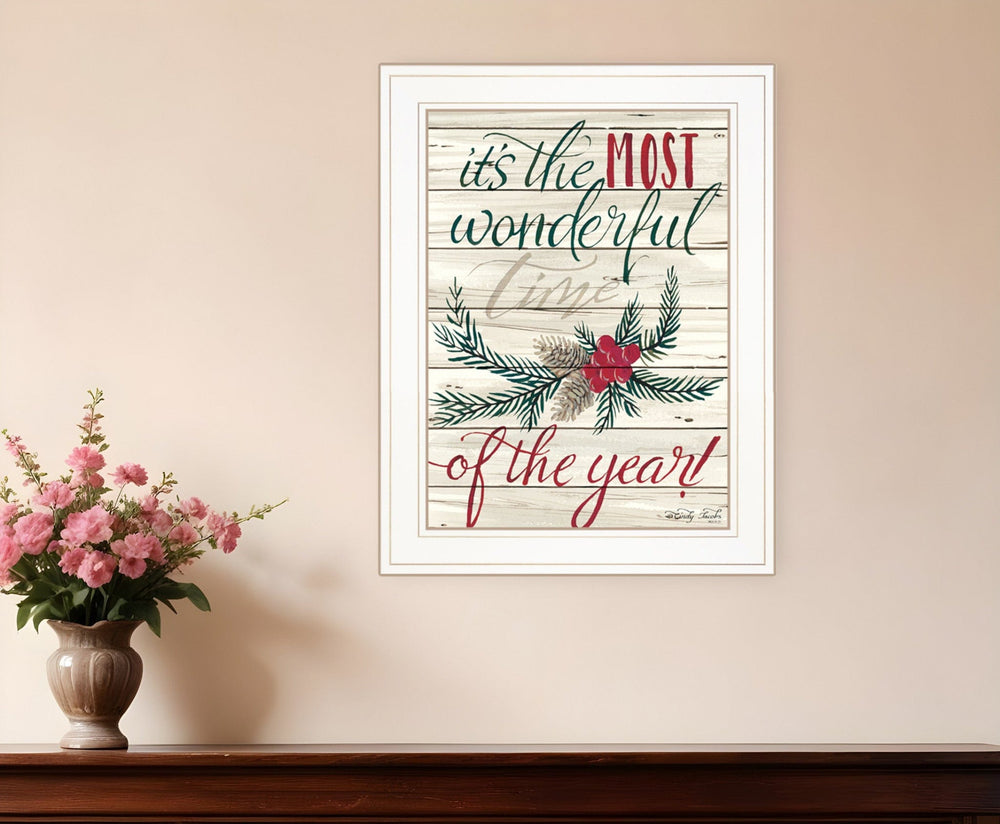 The Most Wonderful Time 1 White Framed Print Wall Art - Homeroots