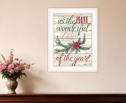 The Most Wonderful Time 1 White Framed Print Wall Art - Homeroots