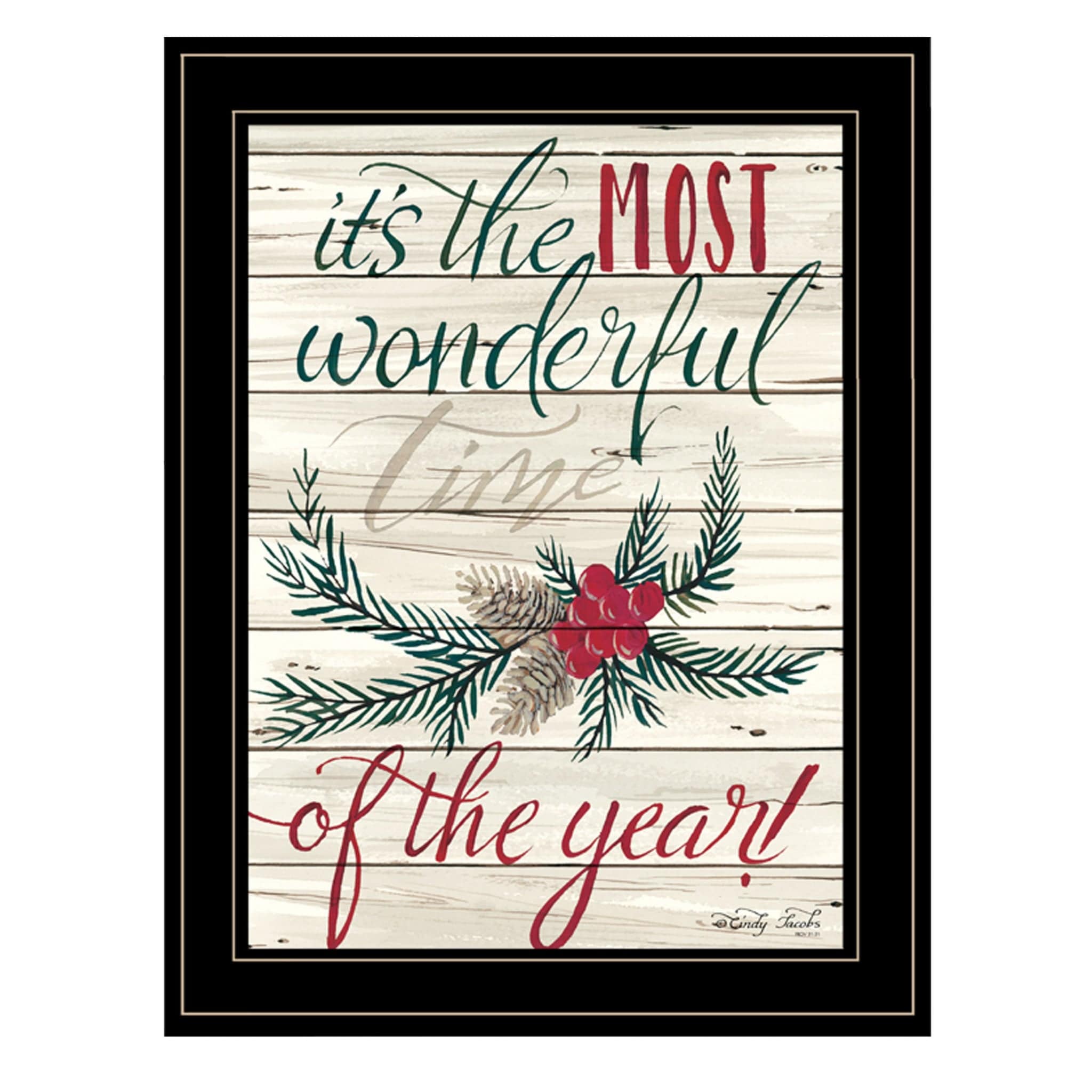 The Most Wonderful Time 2 Black Framed Print Wall Art - Homeroots
