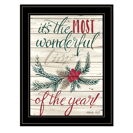 The Most Wonderful Time 2 Black Framed Print Wall Art - Homeroots
