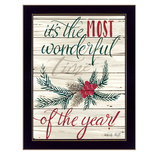 The Most Wonderful Time 3 Black Framed Print Wall Art - Homeroots