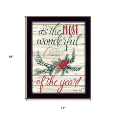 The Most Wonderful Time 3 Black Framed Print Wall Art - Homeroots