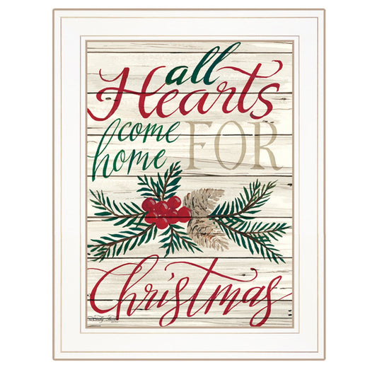 Home For Christmas 1 White Framed Print Wall Art - Homeroots