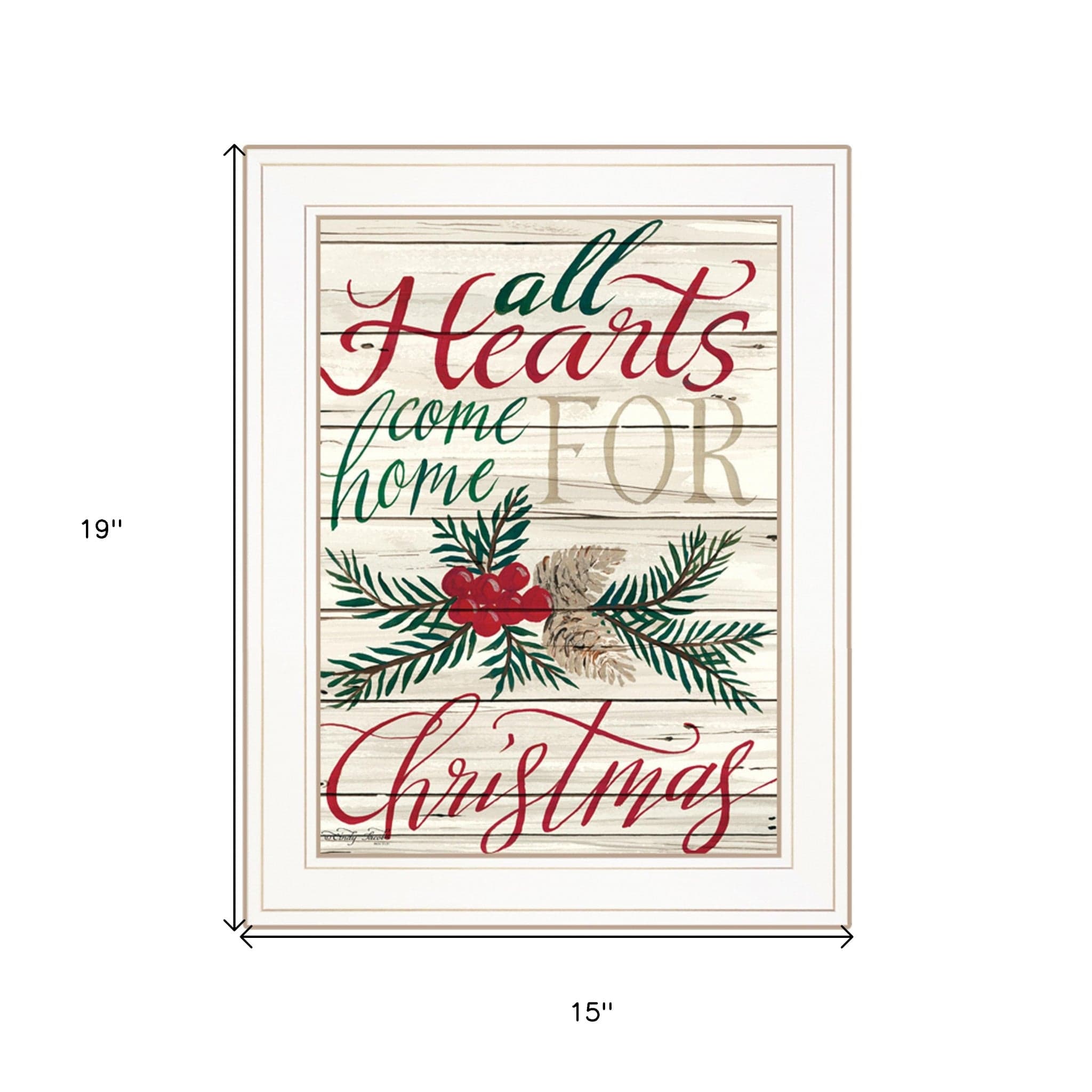 Home For Christmas 1 White Framed Print Wall Art - Homeroots