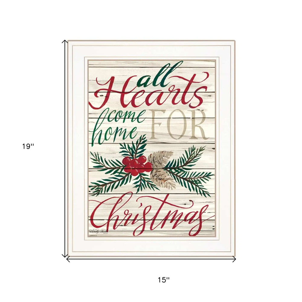 Home For Christmas 1 White Framed Print Wall Art - Homeroots - Flyclothing LLC