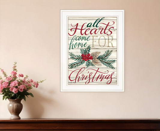 Home For Christmas 1 White Framed Print Wall Art - Homeroots