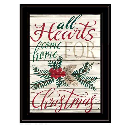 Home For Christmas 2 Black Framed Print Wall Art - Homeroots