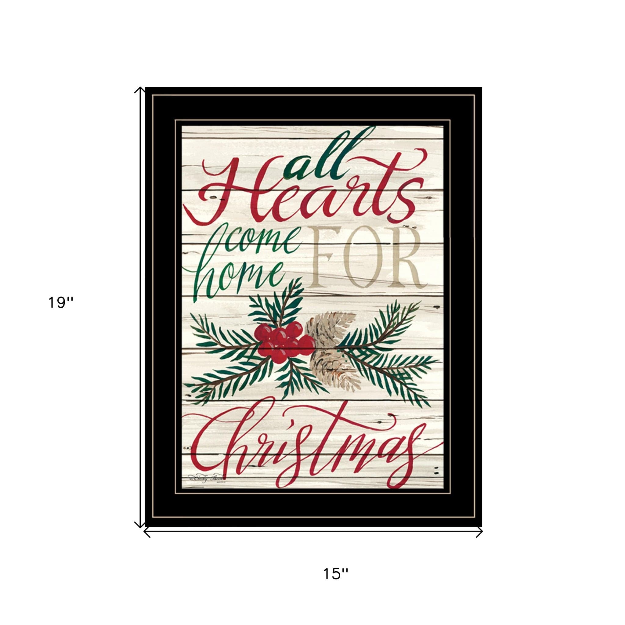 Home For Christmas 2 Black Framed Print Wall Art - Homeroots