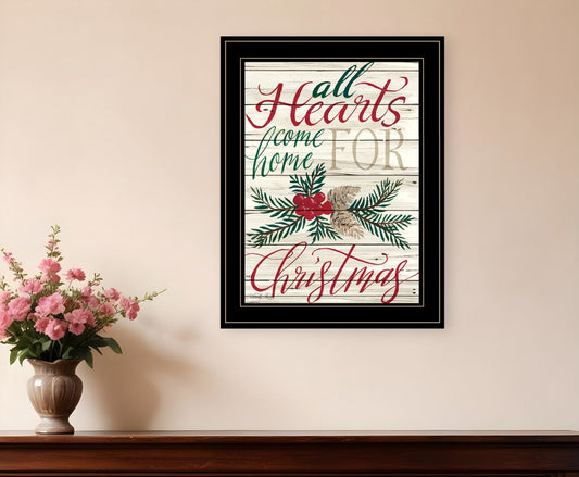 Home For Christmas 2 Black Framed Print Wall Art - Homeroots