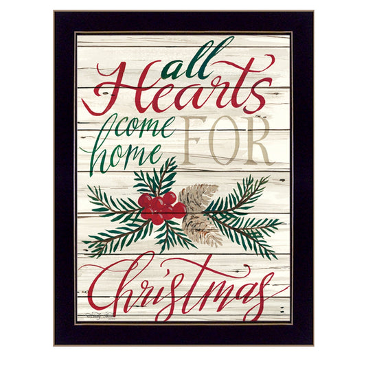 Home For Christmas 3 Black Framed Print Wall Art - Homeroots