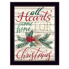 Home For Christmas 3 Black Framed Print Wall Art - Homeroots