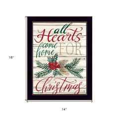 Home For Christmas 3 Black Framed Print Wall Art - Homeroots