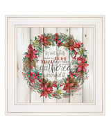 Gathered Around the Tree 1 White Framed Print Wall Art - Homeroots - Flyclothing LLC