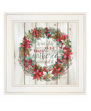 Gathered Around the Tree 1 White Framed Print Wall Art - Homeroots