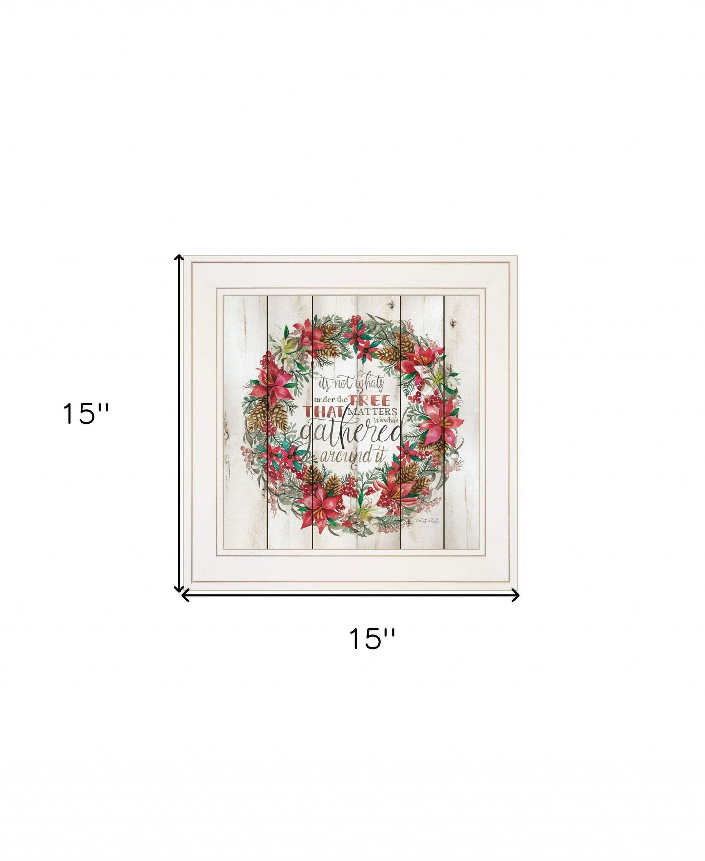 Gathered Around the Tree 1 White Framed Print Wall Art - Homeroots - Flyclothing LLC