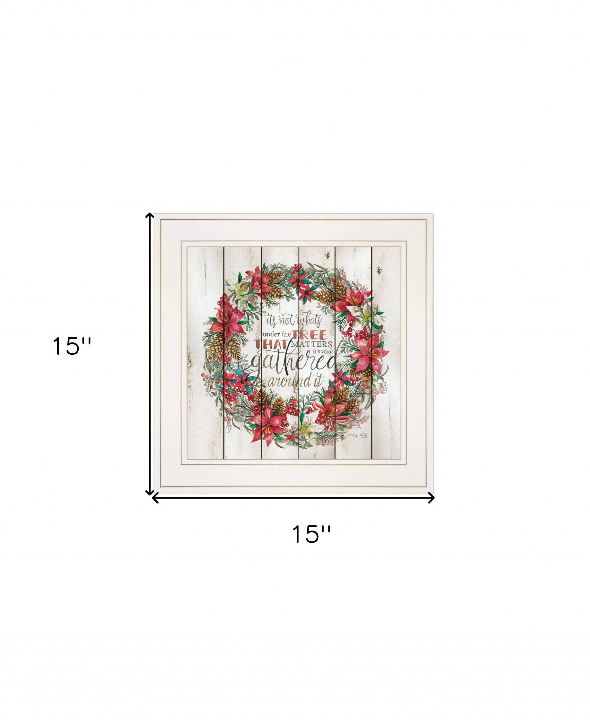 Gathered Around the Tree 1 White Framed Print Wall Art - Homeroots - Flyclothing LLC