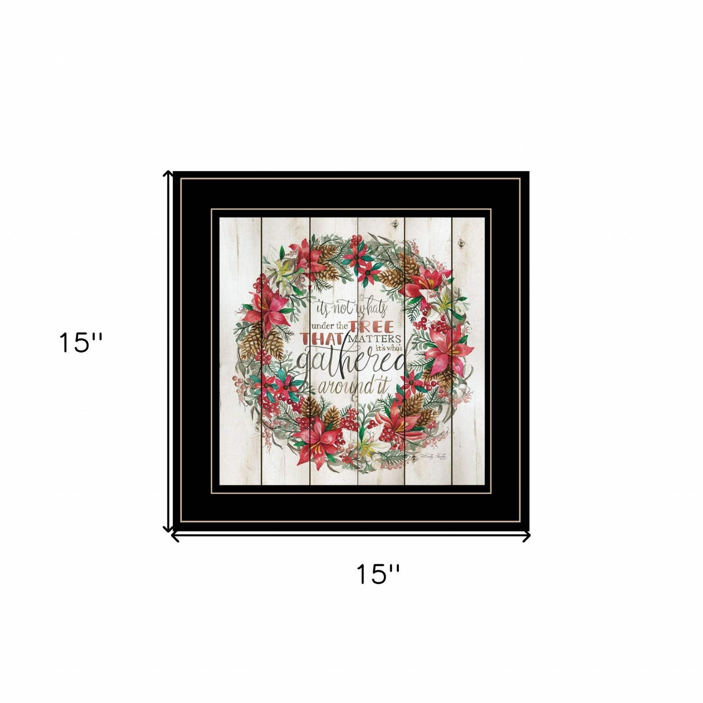 Gathered Around the Tree 2 Black Framed Print Wall Art - Homeroots - Flyclothing LLC