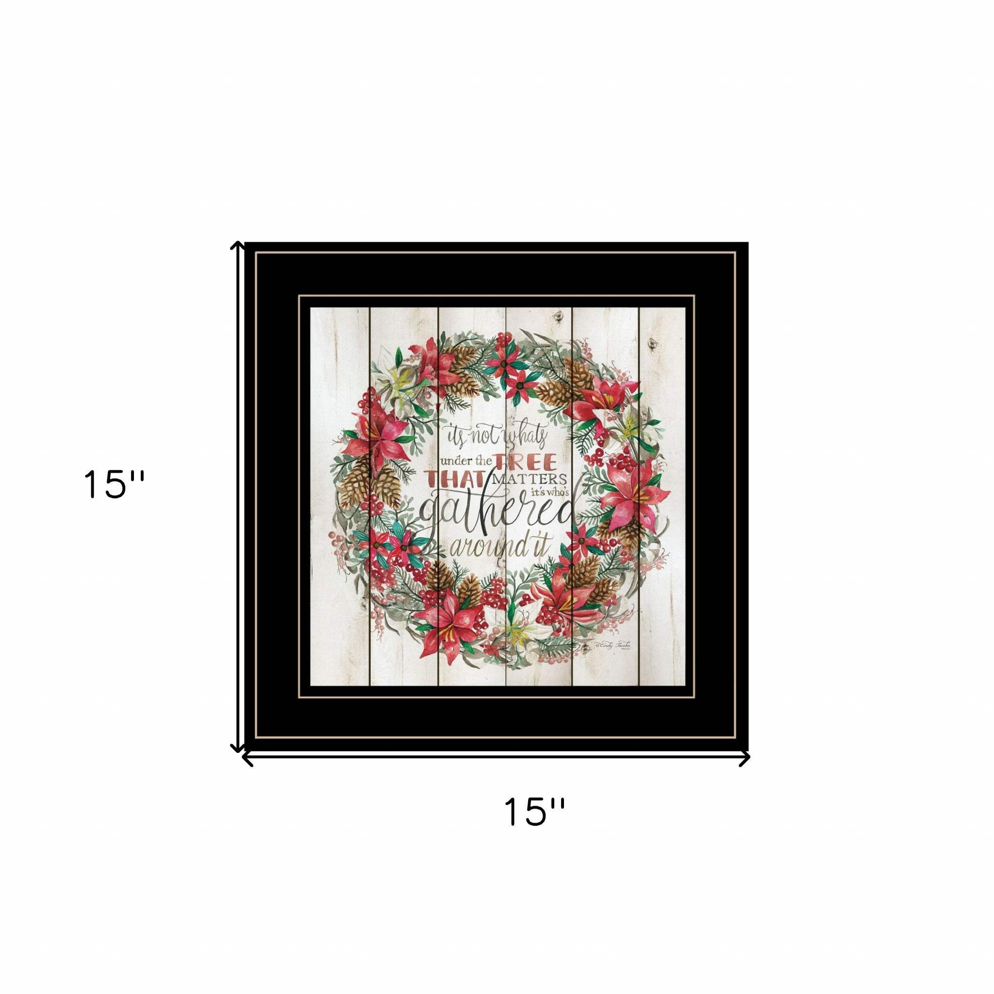 Gathered Around the Tree 2 Black Framed Print Wall Art - Homeroots - Flyclothing LLC