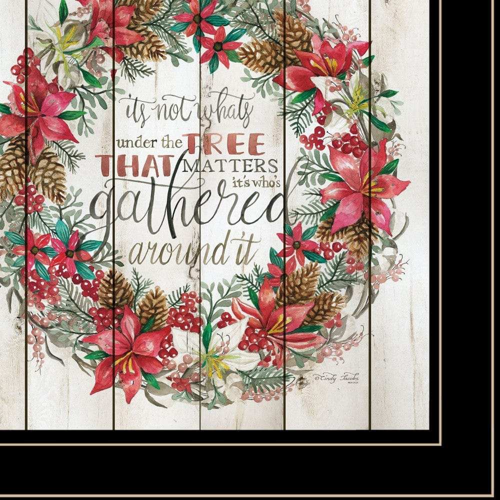 Gathered Around the Tree 2 Black Framed Print Wall Art - Homeroots - Flyclothing LLC