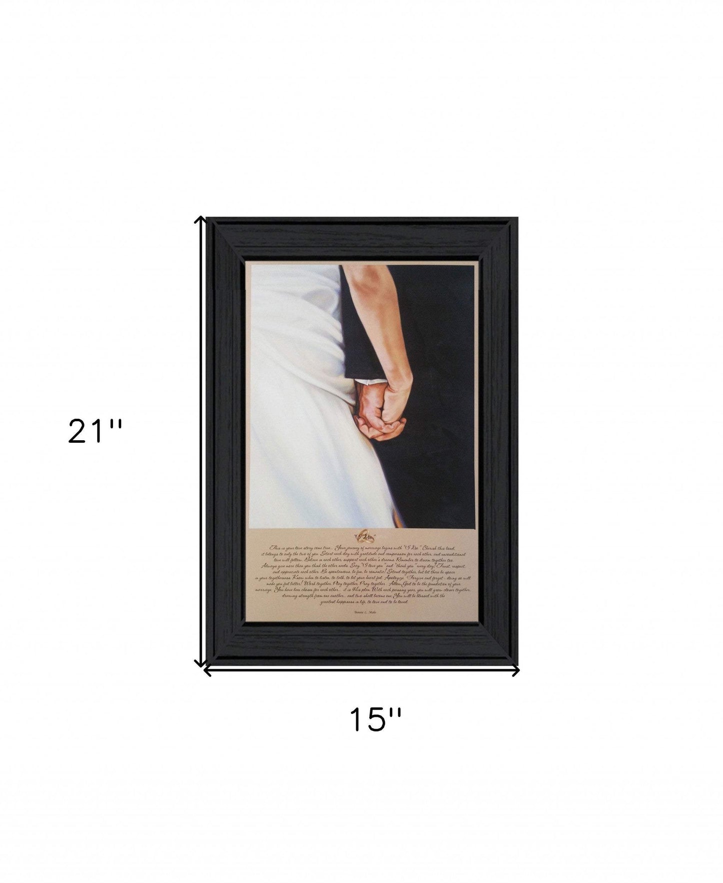 I DO 5 Black Framed Print Wall Art - Homeroots - Flyclothing LLC