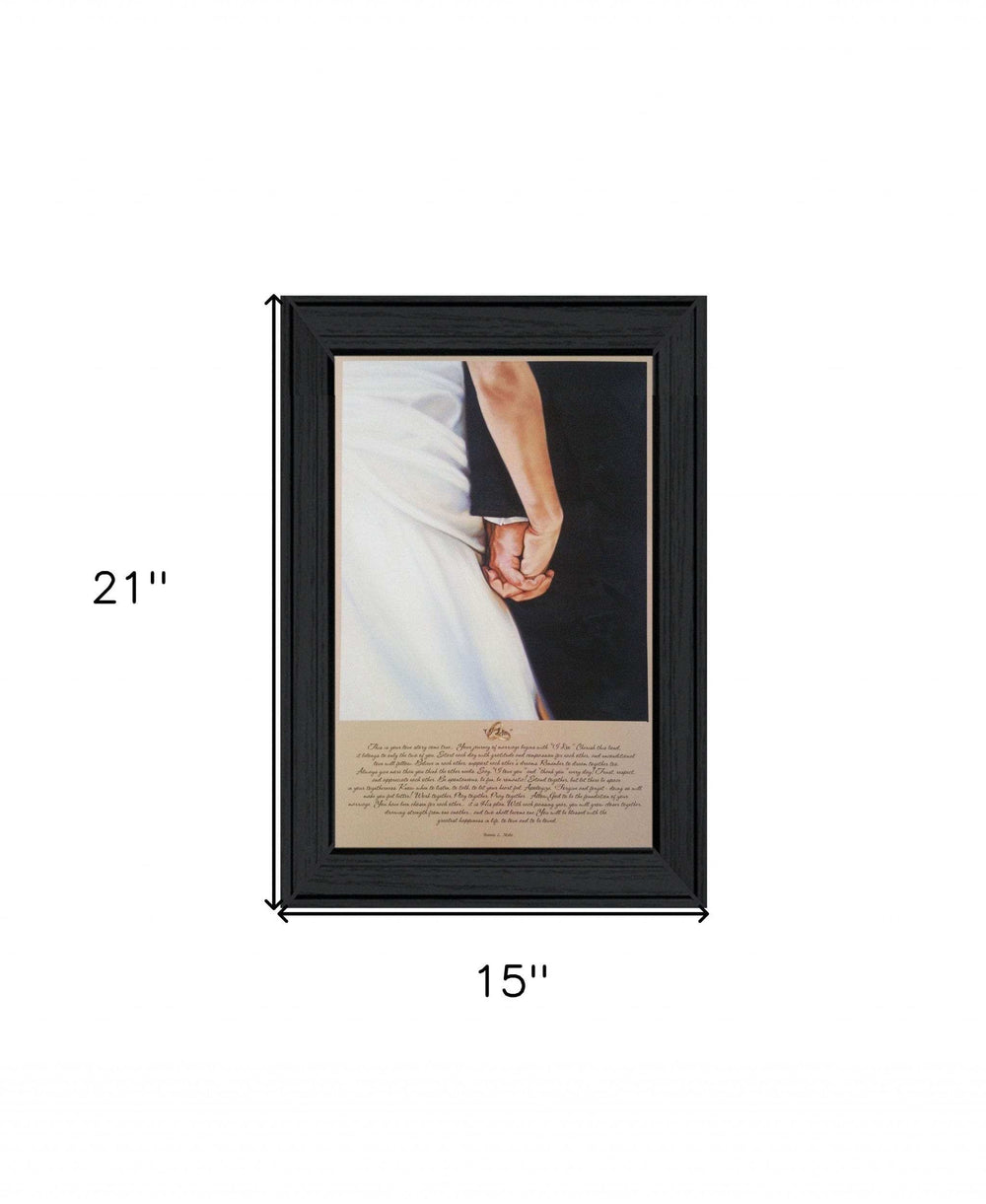 I DO 5 Black Framed Print Wall Art - Homeroots - Flyclothing LLC