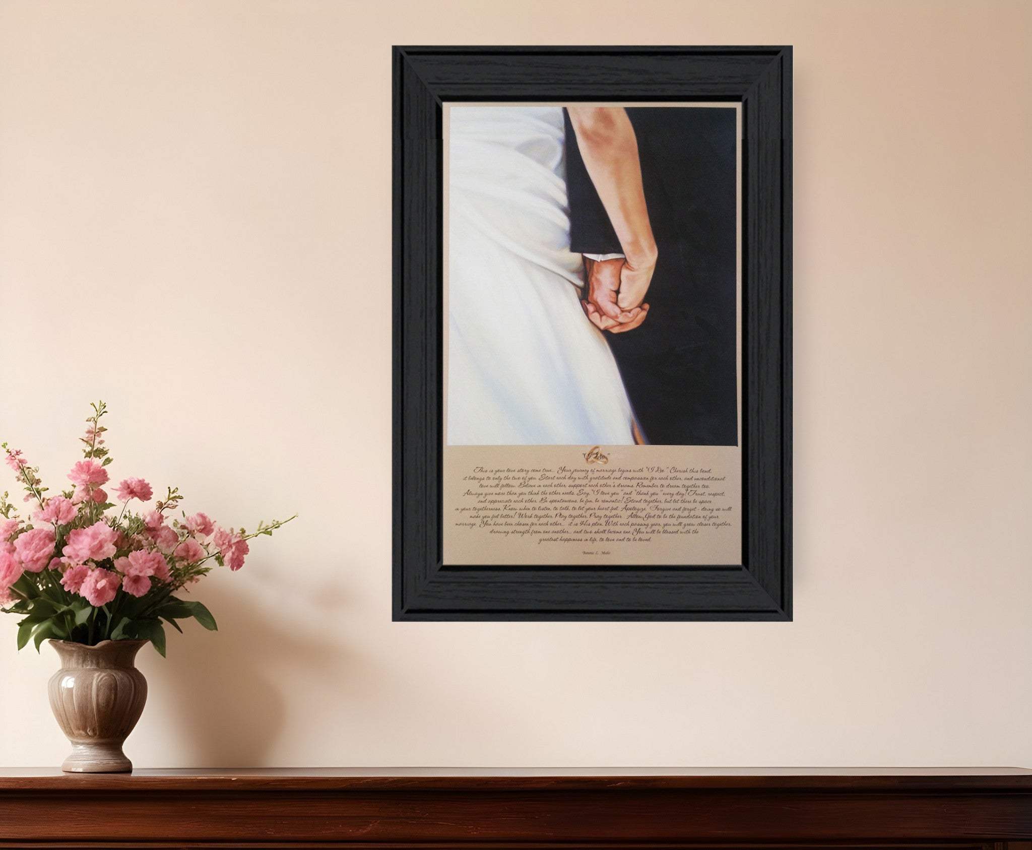 I DO 5 Black Framed Print Wall Art - Homeroots - Flyclothing LLC