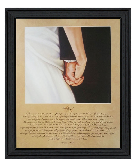 I DO 7 Black Framed Print Wall Art - Homeroots