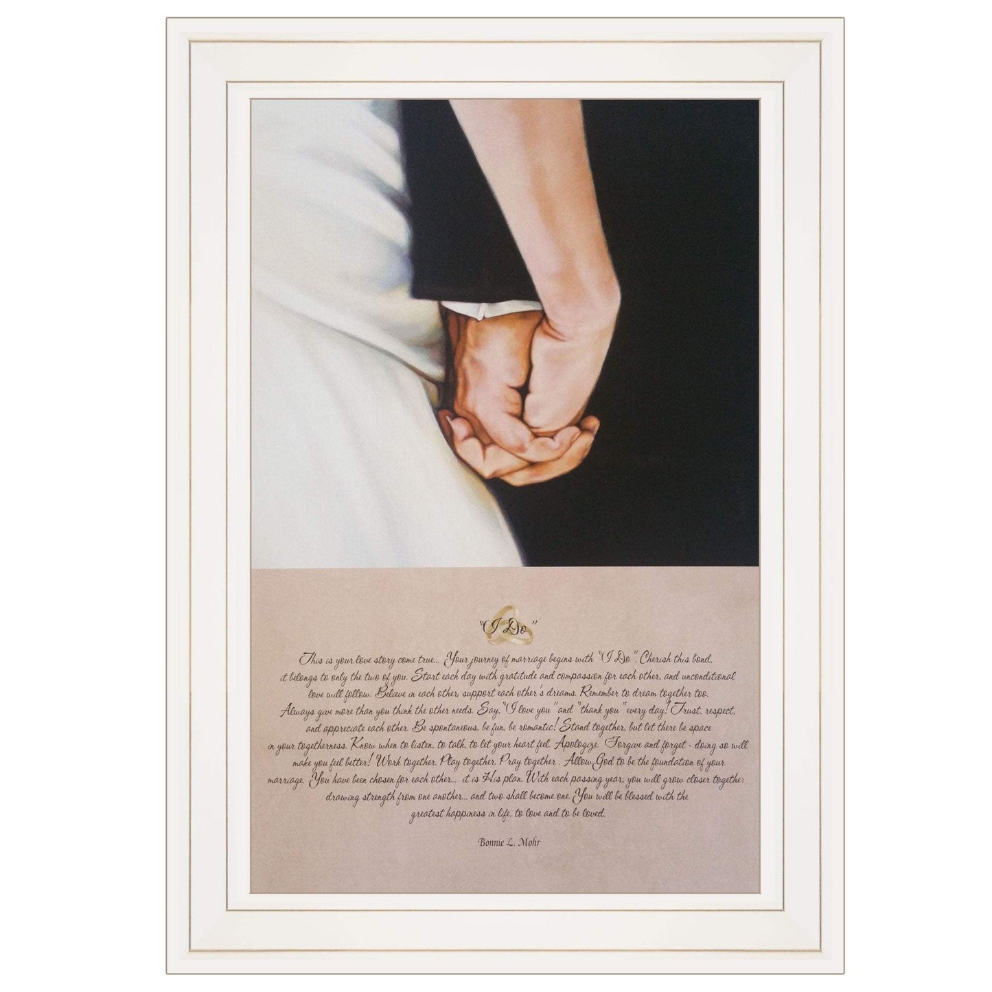 I DO 1 White Framed Print Wall Art - Homeroots - Flyclothing LLC