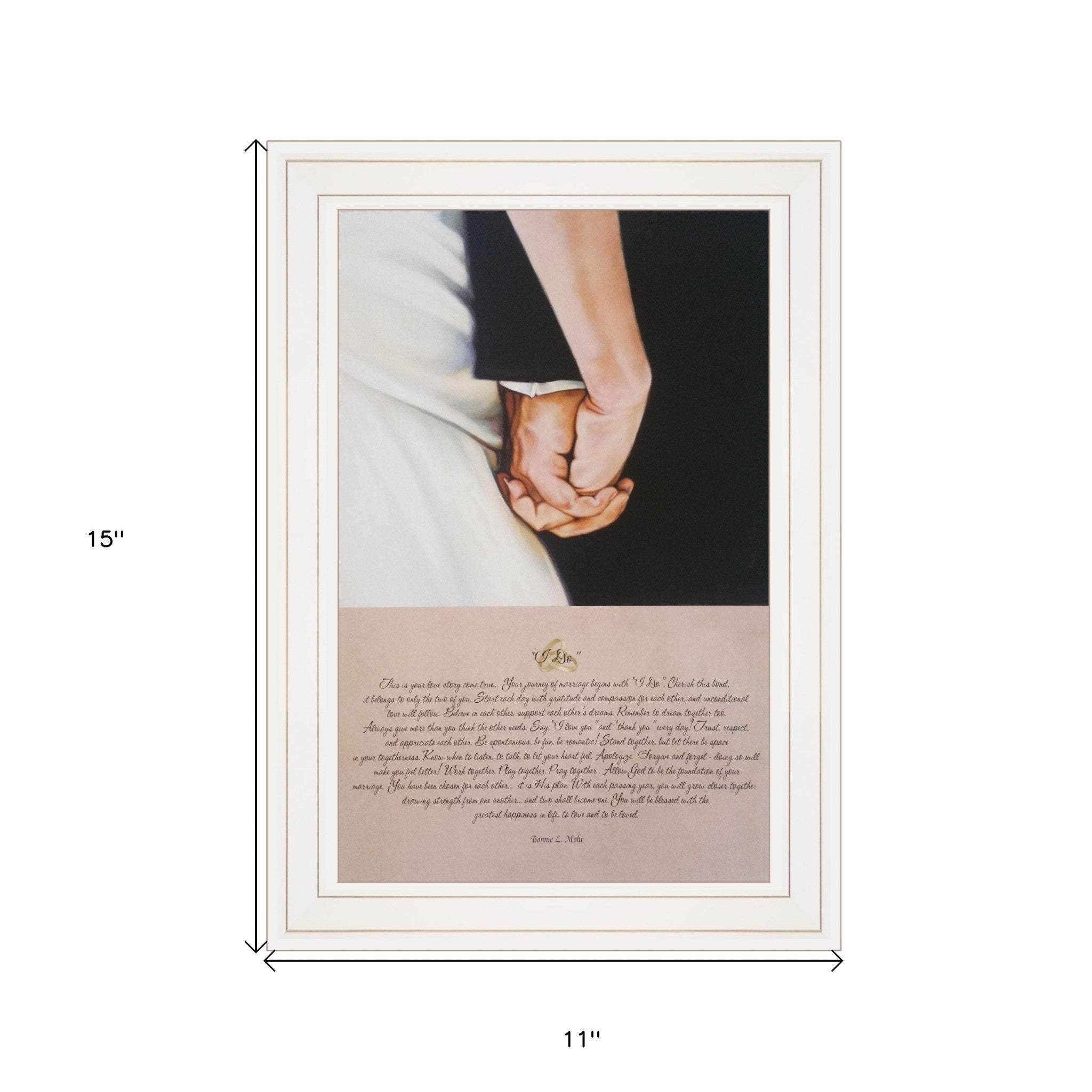 I DO 1 White Framed Print Wall Art - Homeroots - Flyclothing LLC