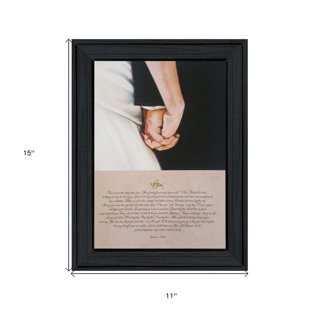 I DO 2 Black Framed Print Wall Art - Homeroots - Flyclothing LLC