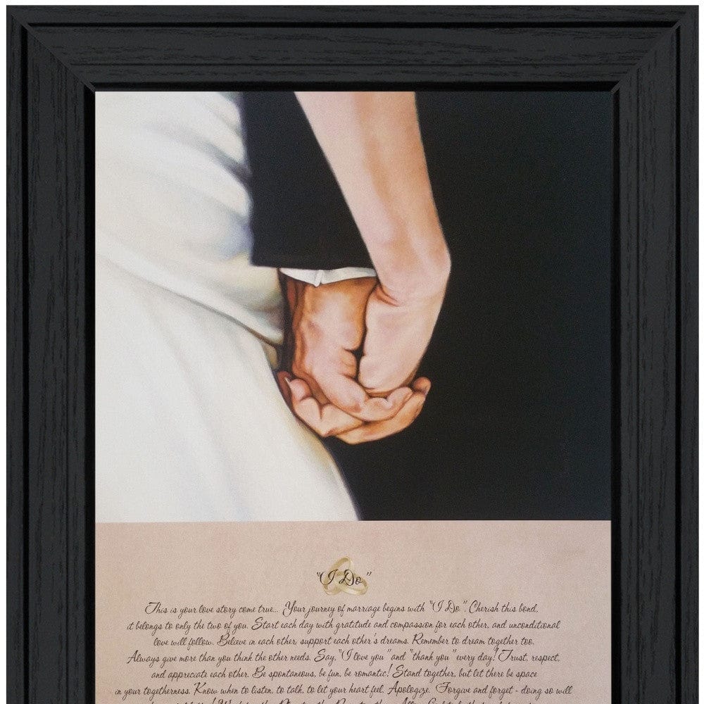 I DO 2 Black Framed Print Wall Art - Homeroots