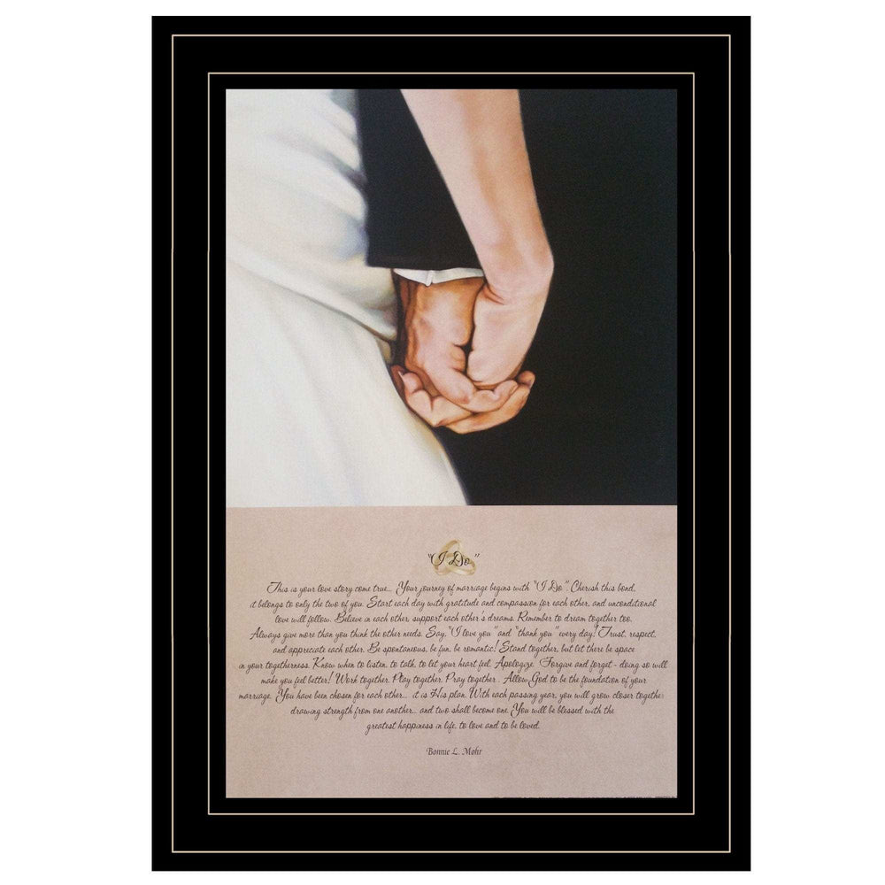I DO 3 Black Framed Print Wall Art - Homeroots - Flyclothing LLC