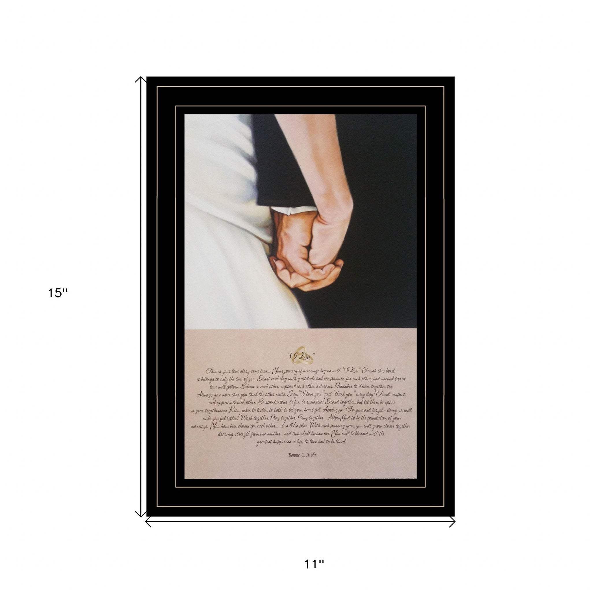 I DO 3 Black Framed Print Wall Art - Homeroots - Flyclothing LLC