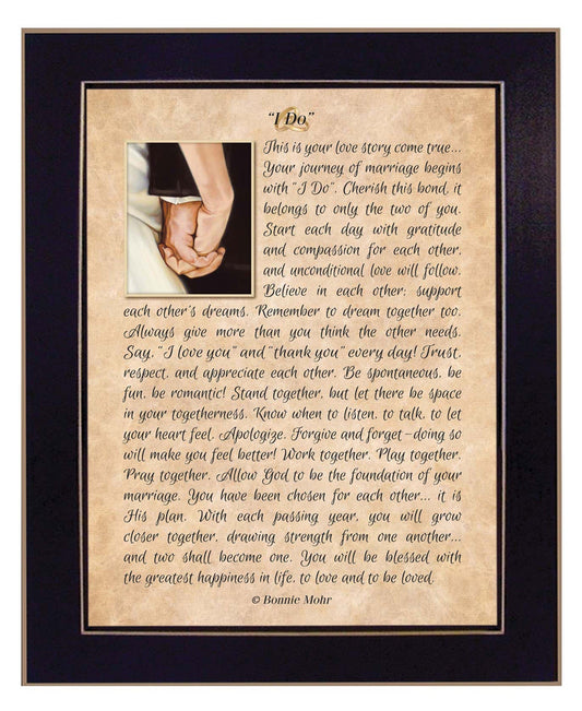 I DO 4 Black Framed Print Wall Art - Homeroots