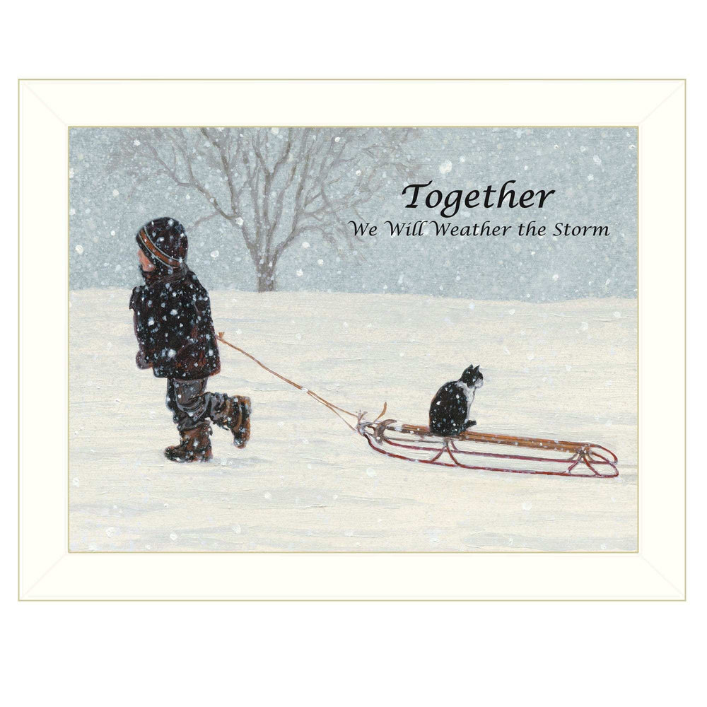 Together 1 White Framed Print Wall Art - Homeroots - Flyclothing LLC