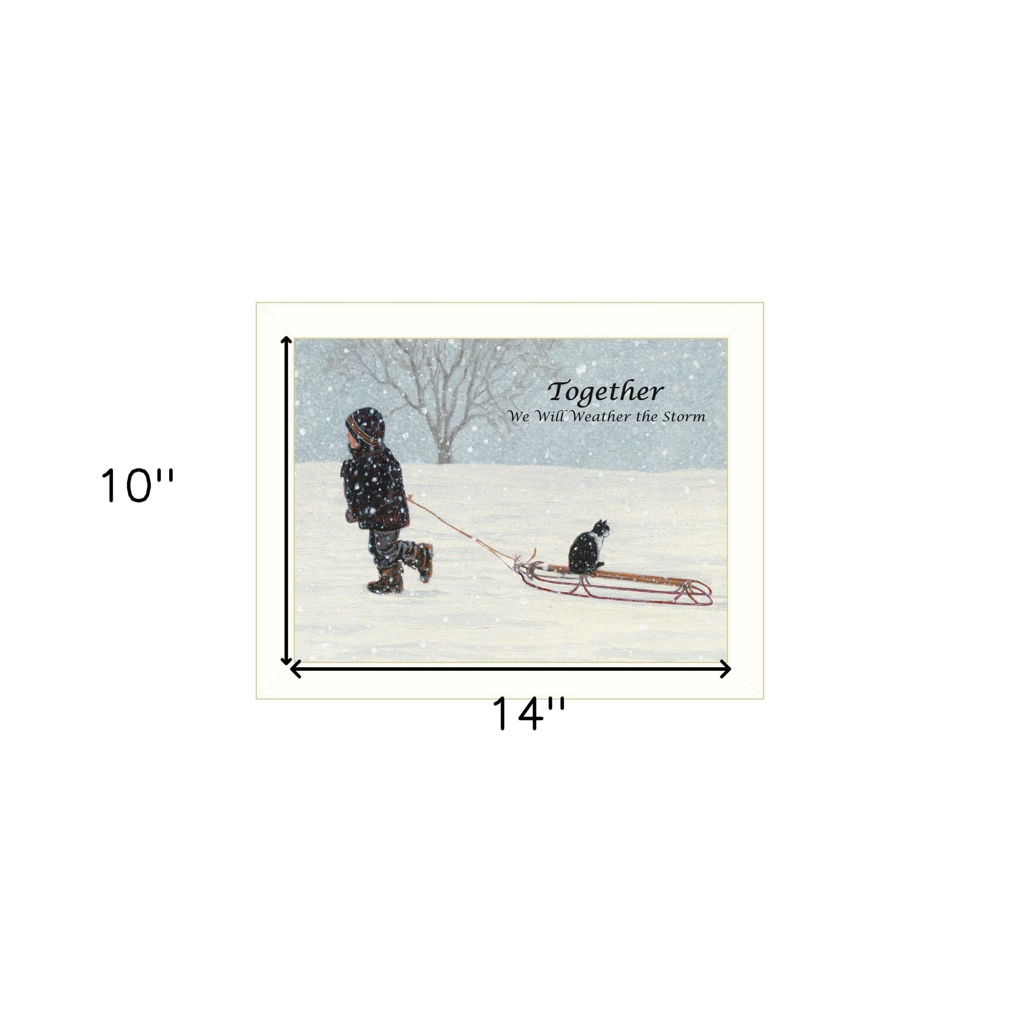 Together 1 White Framed Print Wall Art - Homeroots