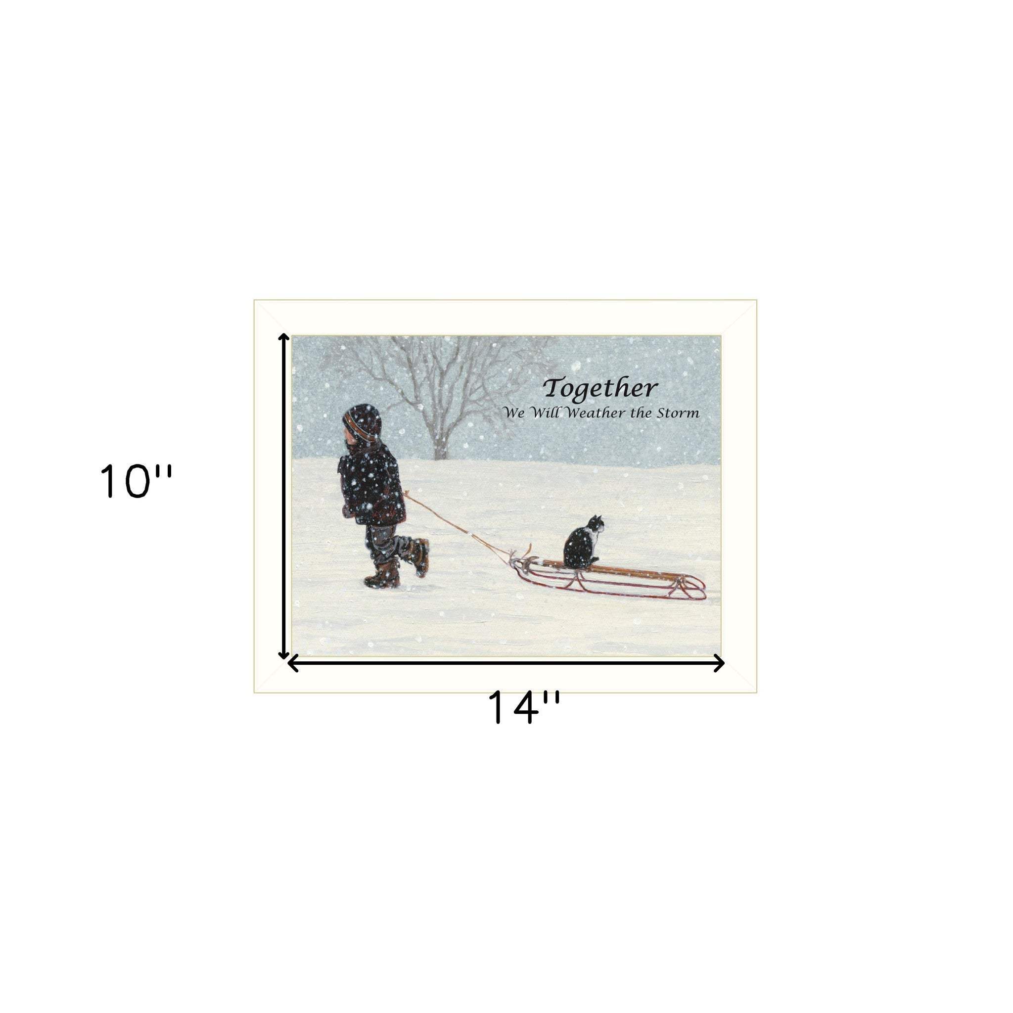 Together 1 White Framed Print Wall Art - Homeroots - Flyclothing LLC